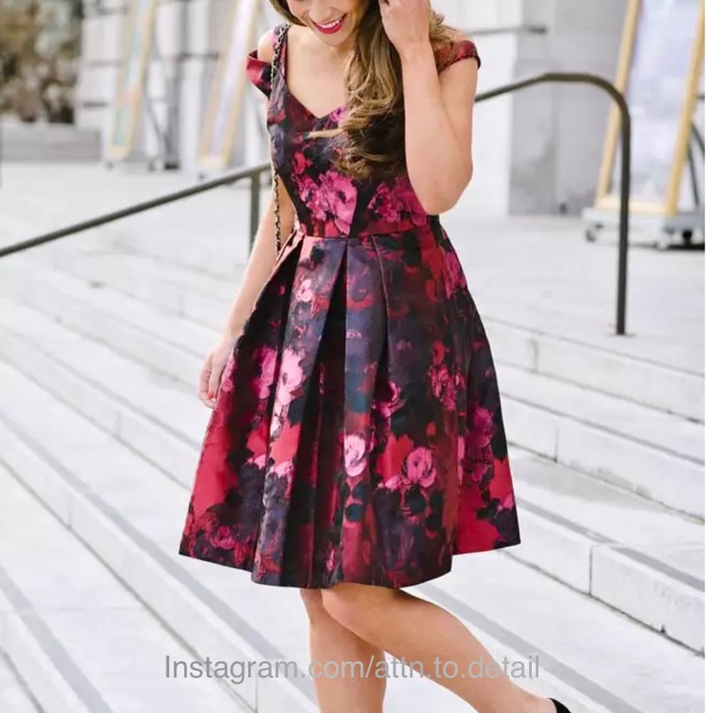 Donna Ricco Cap Sleeve Fit & Flare Dress 16